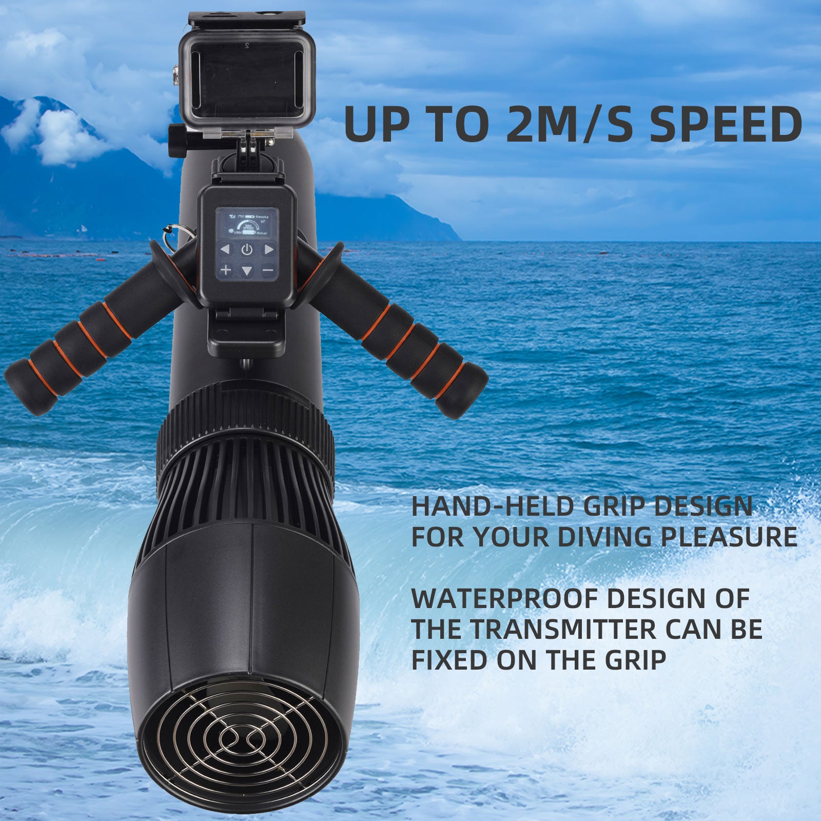TD01 500W 22.2V Handheld Ready To Dive Underwater Thruster Booster With Battery