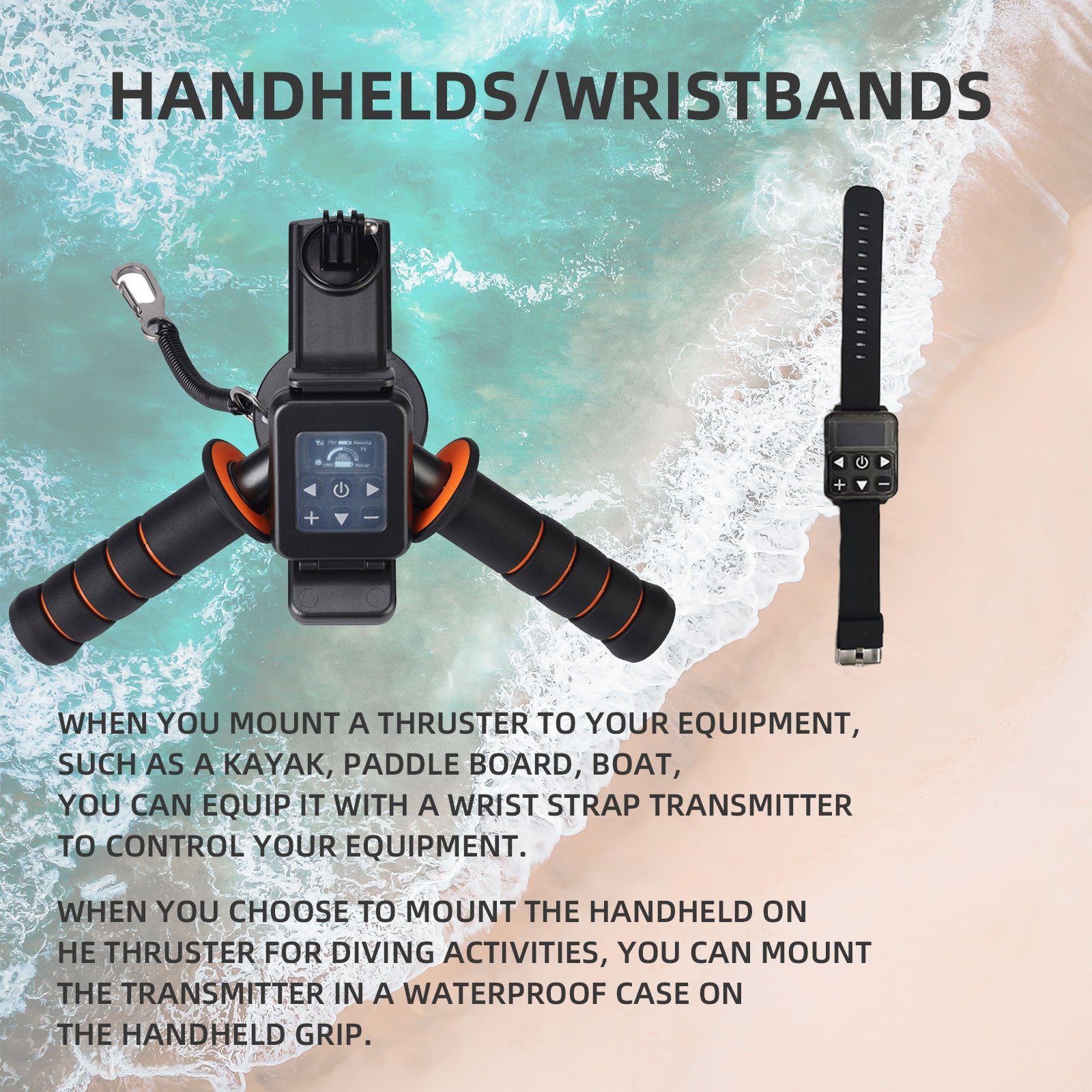 TD01 500W 22.2V Handheld Ready To Dive Underwater Thruster Booster With Battery