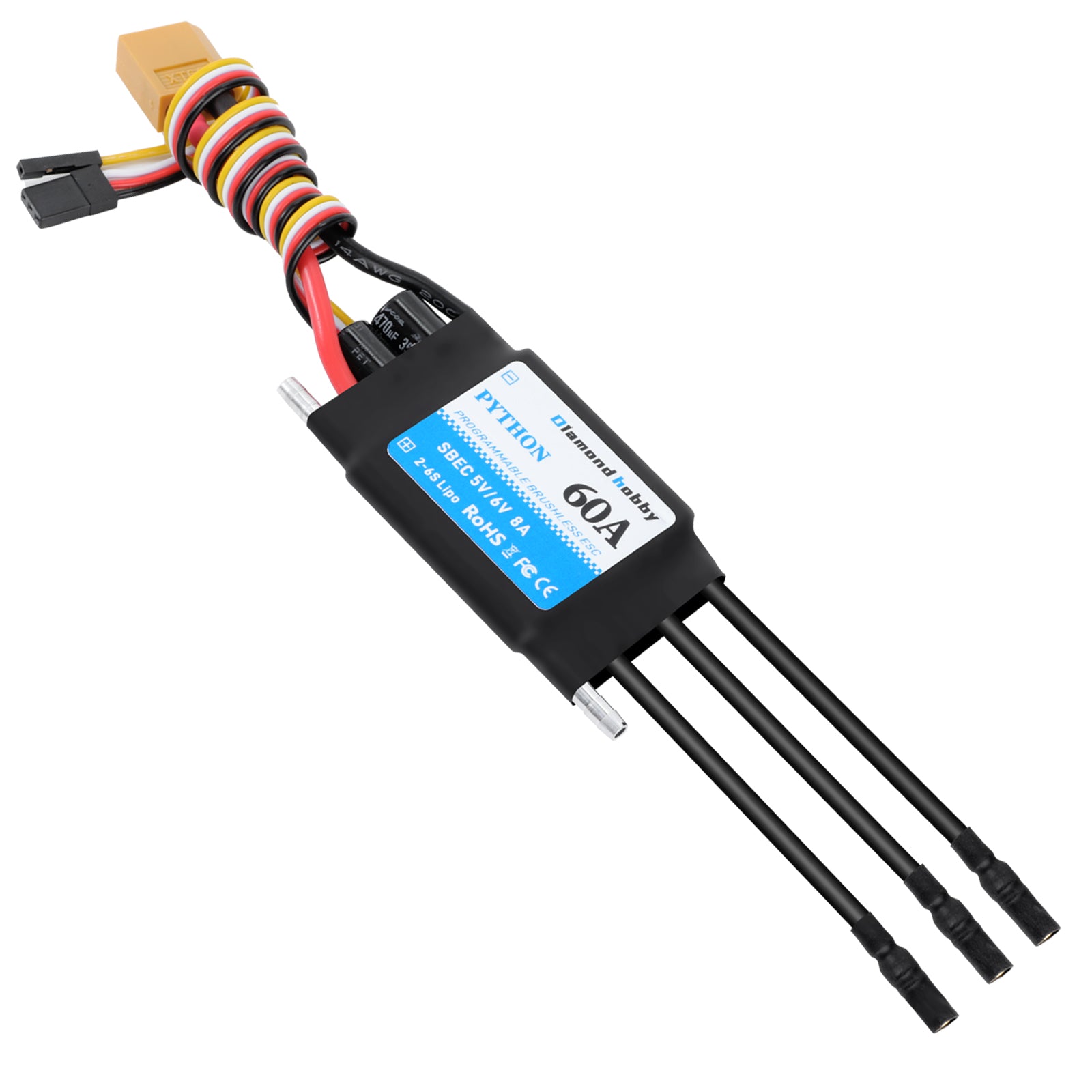 PYTHON Series Marine ESCs | High-Performance Waterproof  for RC Boats (20A-130A)