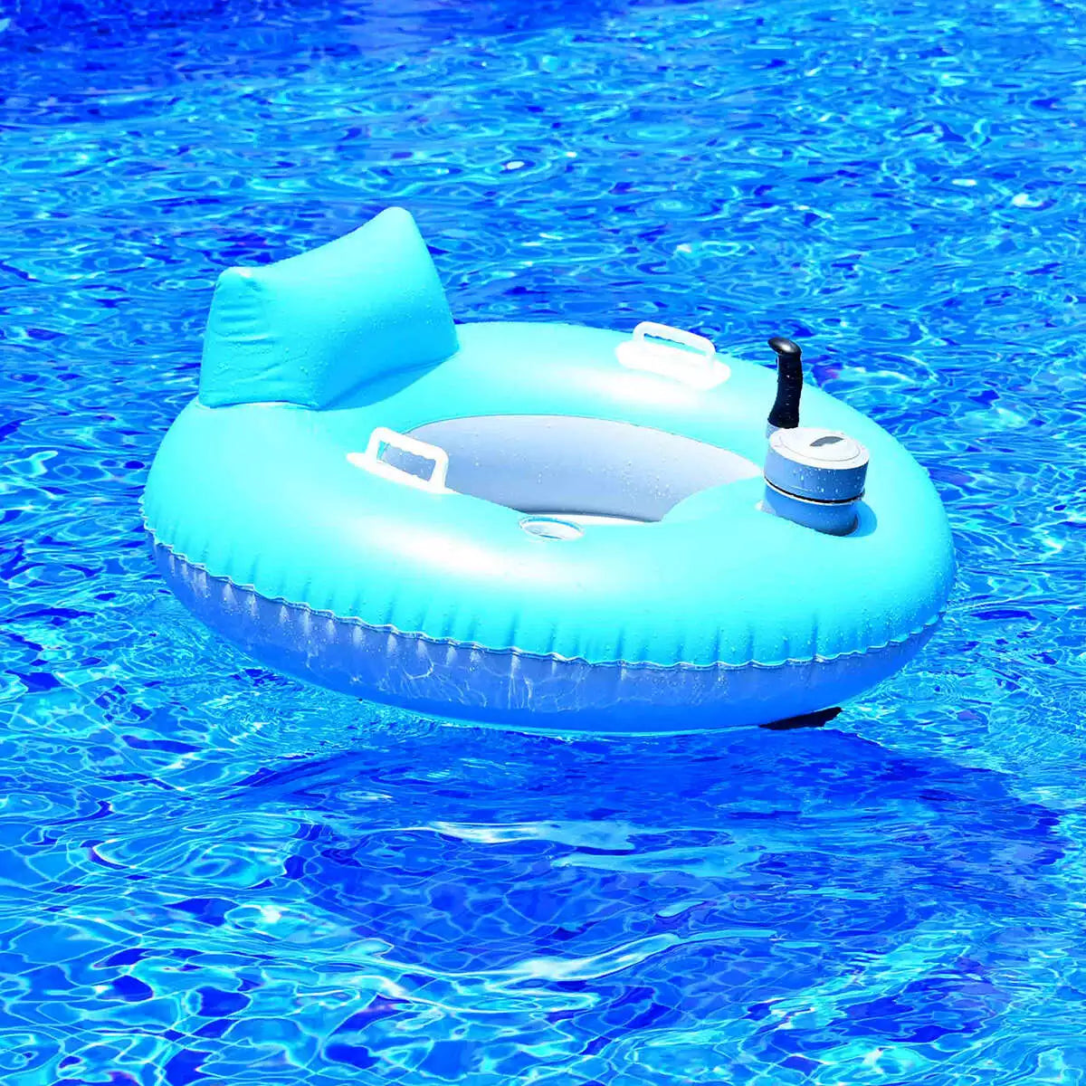 TX6626-A 360° Motorized Pool Float – Inflatable Pool & Beach Electric Float, 250lbs Max