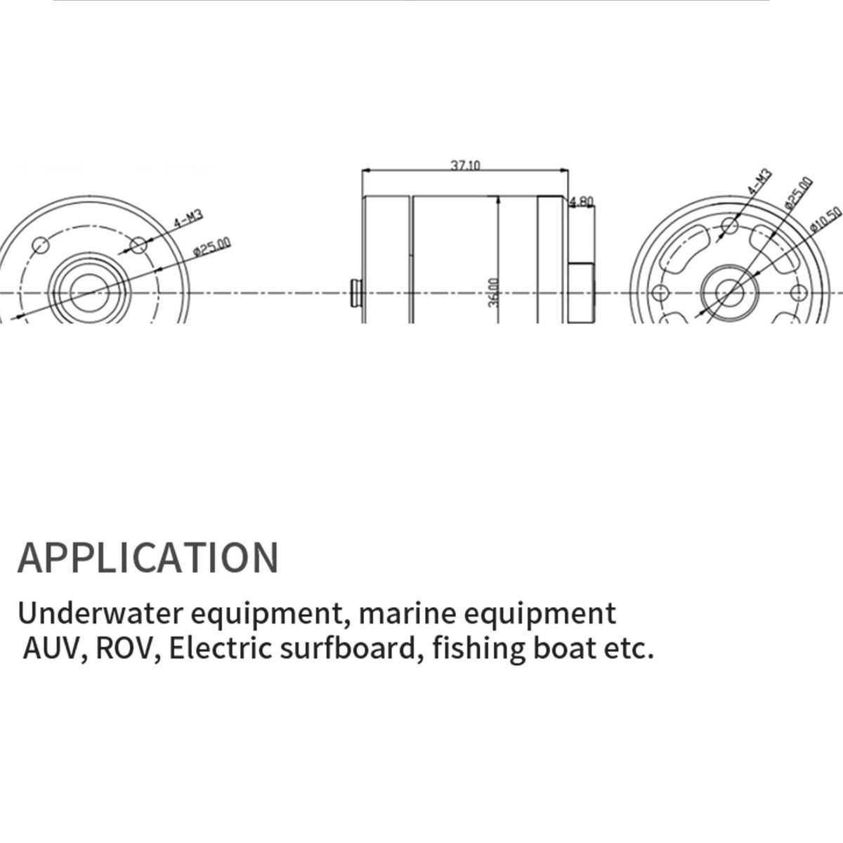 Shell Dn 3638 DD 3638 Pro Waterproof Brushless Motor – HobbyWater