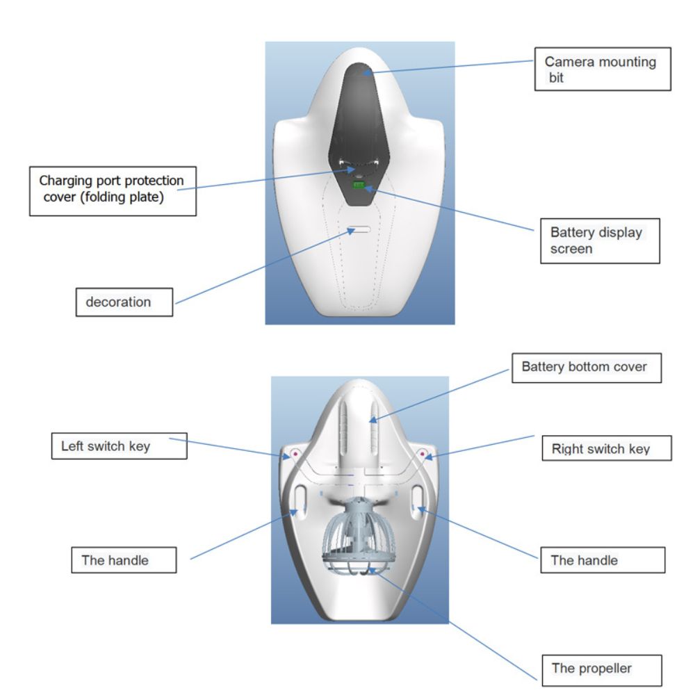 Electric Diving Surfboard Rechargeable SUP Board for Swimming Surfing Water Sports