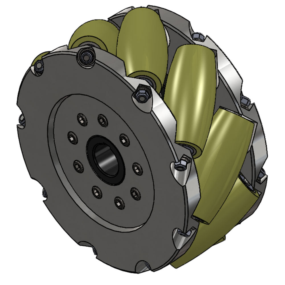 A Set Of 15 inch(375mm) 4500KG Mecanum Wheel With PU Roller(NM375A)