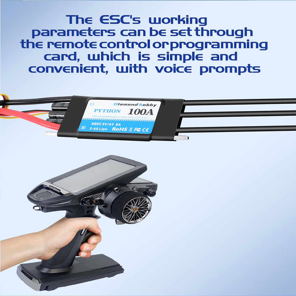 PYTHON Series Marine ESCs | High-Performance Waterproof  for RC Boats (20A-130A)