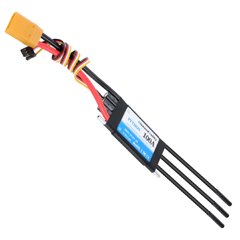 PYTHON Series Marine ESCs | High-Performance Waterproof  for RC Boats (20A-130A)