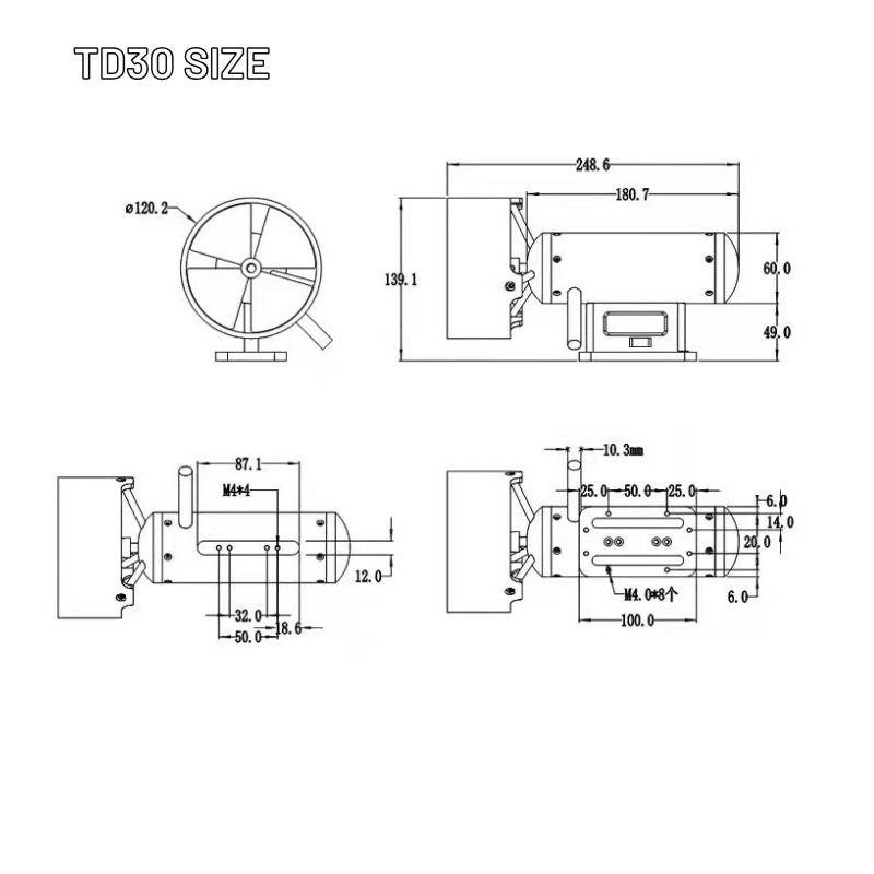TD30 1900W Underwater Thruster For Boats