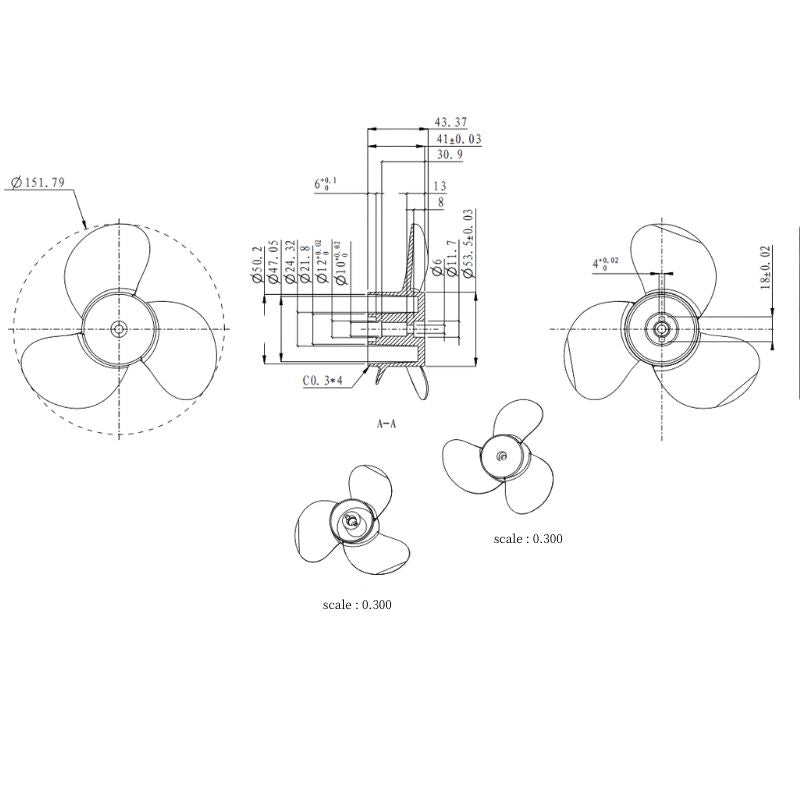 TD46 Underwater Thruster Propeller