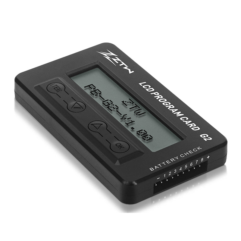 ZTW ESC Programming Card - Multi-Function Lipo Voltmeter & Servo Tester