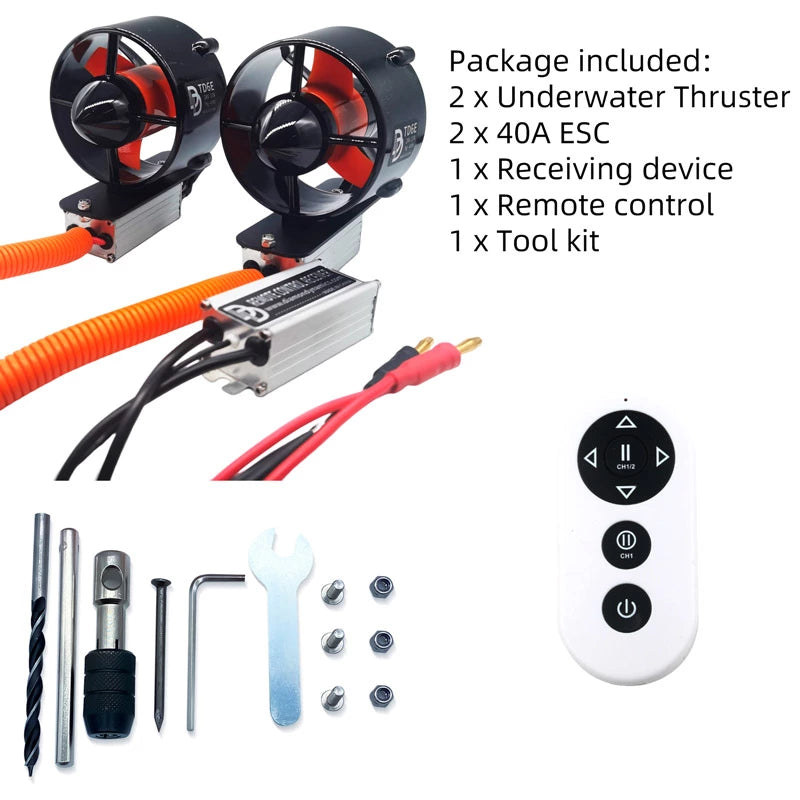 TD6E CW&CCW 24V 14kg 800W Underwater Thruster For Kayaks Fishing Boat